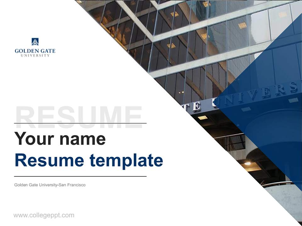 Golden Gate University-San Francisco Resume PPT Template4:3 ratio PPT effect preview image5