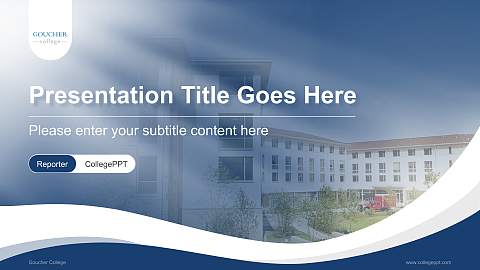 Goucher College Lecture Sharing and Networking Event PPT Template