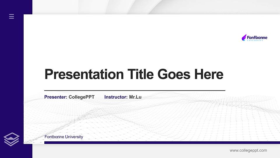 Fontbonne University Thesis Proposal/Graduation Defense PPT Template16:9 ratio PPT effect preview image