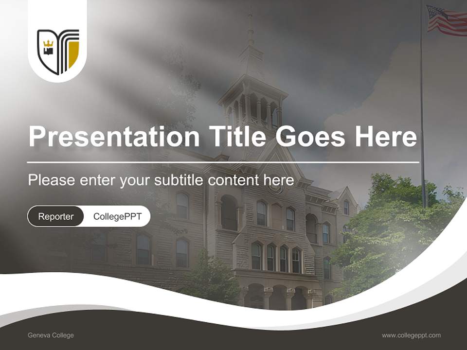 Geneva College Lecture Sharing and Networking Event PPT Template4:3 ratio PPT effect preview image4