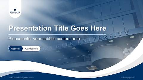Golden Gate University-San Francisco Lecture Sharing and Networking Event PPT Template