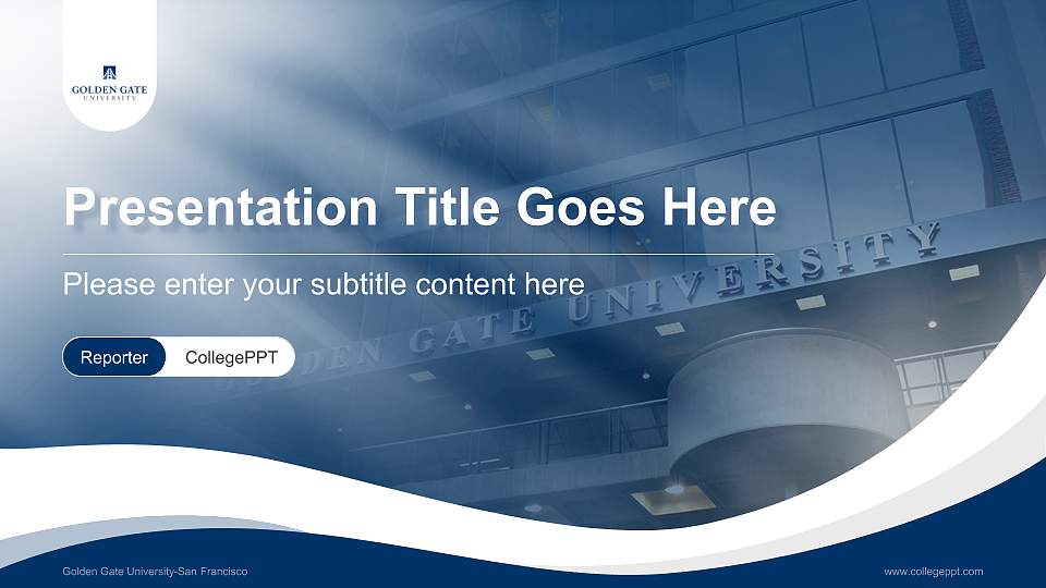Golden Gate University-San Francisco Lecture Sharing and Networking Event PPT Template16:9 ratio PPT effect preview image