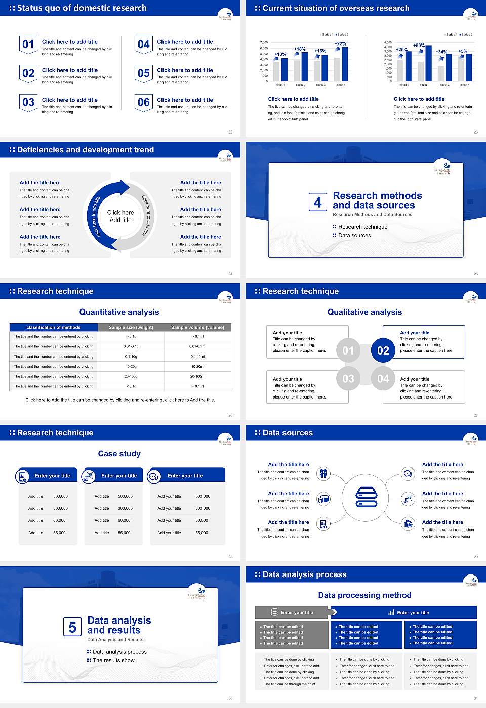 Georgia State University Graduation Thesis Defense PPT Template16:9 ratio PPT effect preview image4