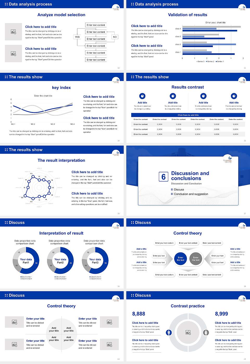 Georgia State University Graduation Thesis Defense PPT Template16:9 ratio PPT effect preview image5