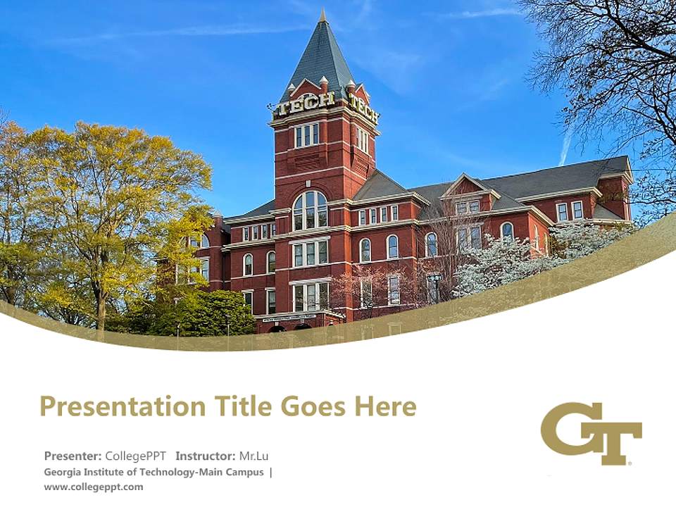 Georgia Institute of Technology-Main Campus Course/Courseware Creation PPT Template4:3 ratio PPT effect preview image5