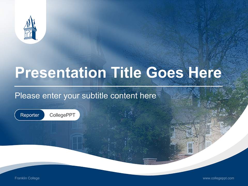 Franklin College Lecture Sharing and Networking Event PPT Template4:3 ratio PPT effect preview image4