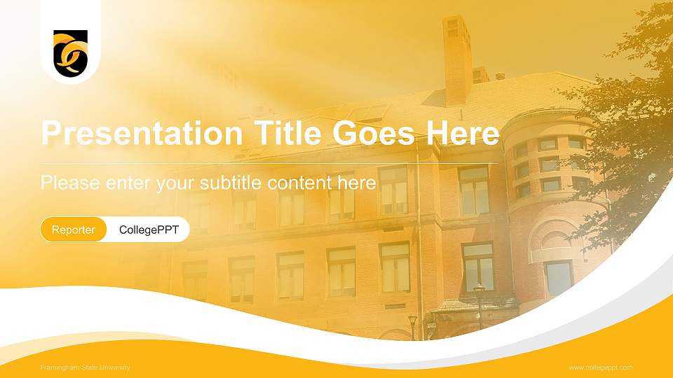 Framingham State University Lecture Sharing and Networking Event PPT Template16:9 ratio PPT effect preview image