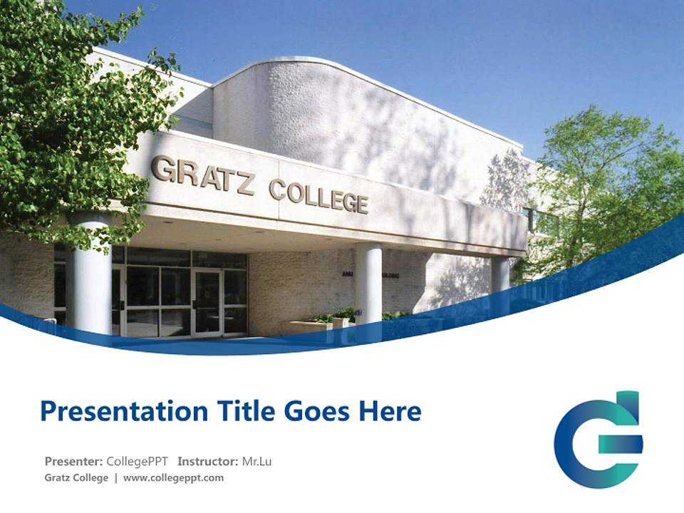 Gratz College Course/Courseware Creation PPT Template4:3 ratio PPT effect preview image5