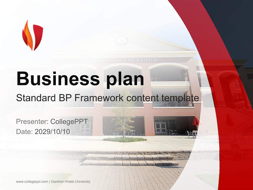 Gardner-Webb University Competition/Entrepreneurship Contest PPT Template4:3 ratio PPT effect preview image9