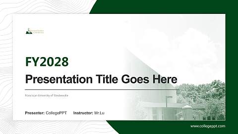 Franciscan University of Steubenville Academic Presentation/Research Findings Report PPT Template