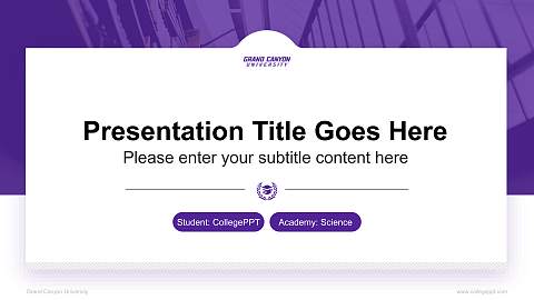 Grand Canyon University National Scholarship Defense PPT Template