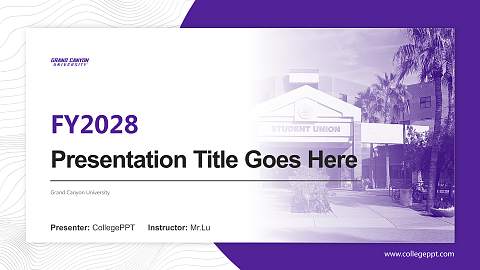 Grand Canyon University Academic Presentation/Research Findings Report PPT Template