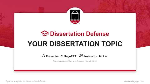 Franklin College of Arts and Sciences Graduation Thesis Defense PPT Template
