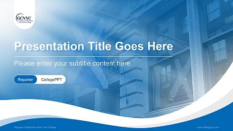 Glasgow Caledonian New York College Lecture Sharing and Networking Event PPT Template