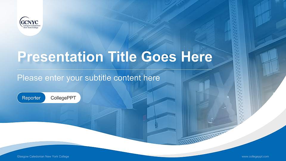 Glasgow Caledonian New York College Lecture Sharing and Networking Event PPT Template16:9 ratio PPT effect preview image