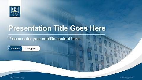 Goldey-Beacom College Lecture Sharing and Networking Event PPT Template