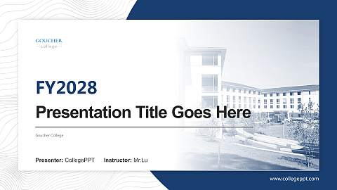 Goucher College Academic Presentation/Research Findings Report PPT Template