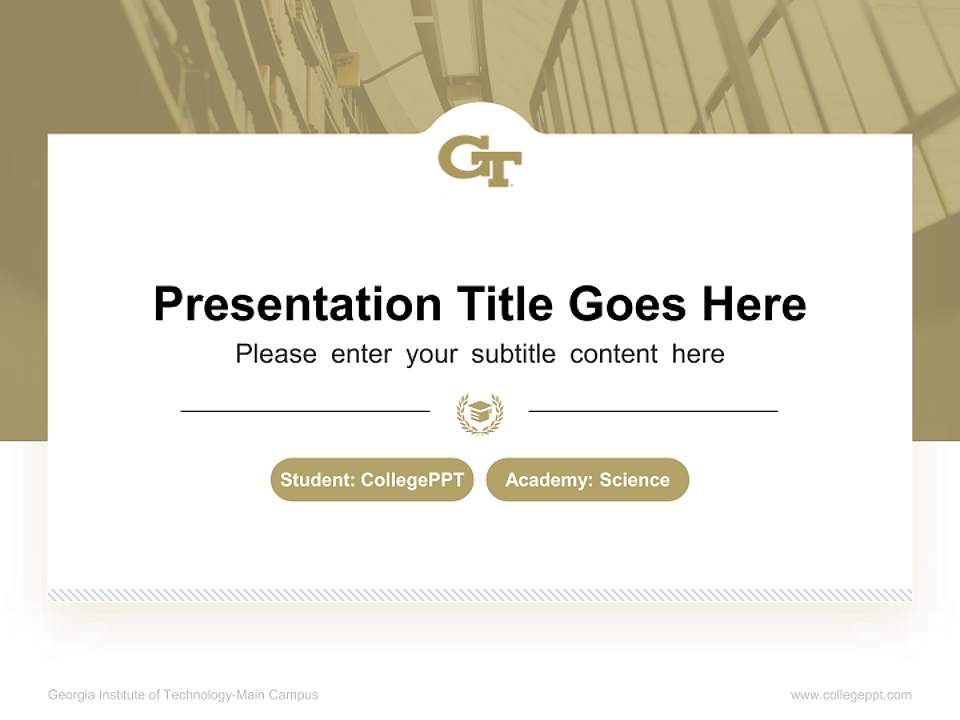 Georgia Institute of Technology-Main Campus National Scholarship Defense PPT Template4:3 ratio PPT effect preview image4