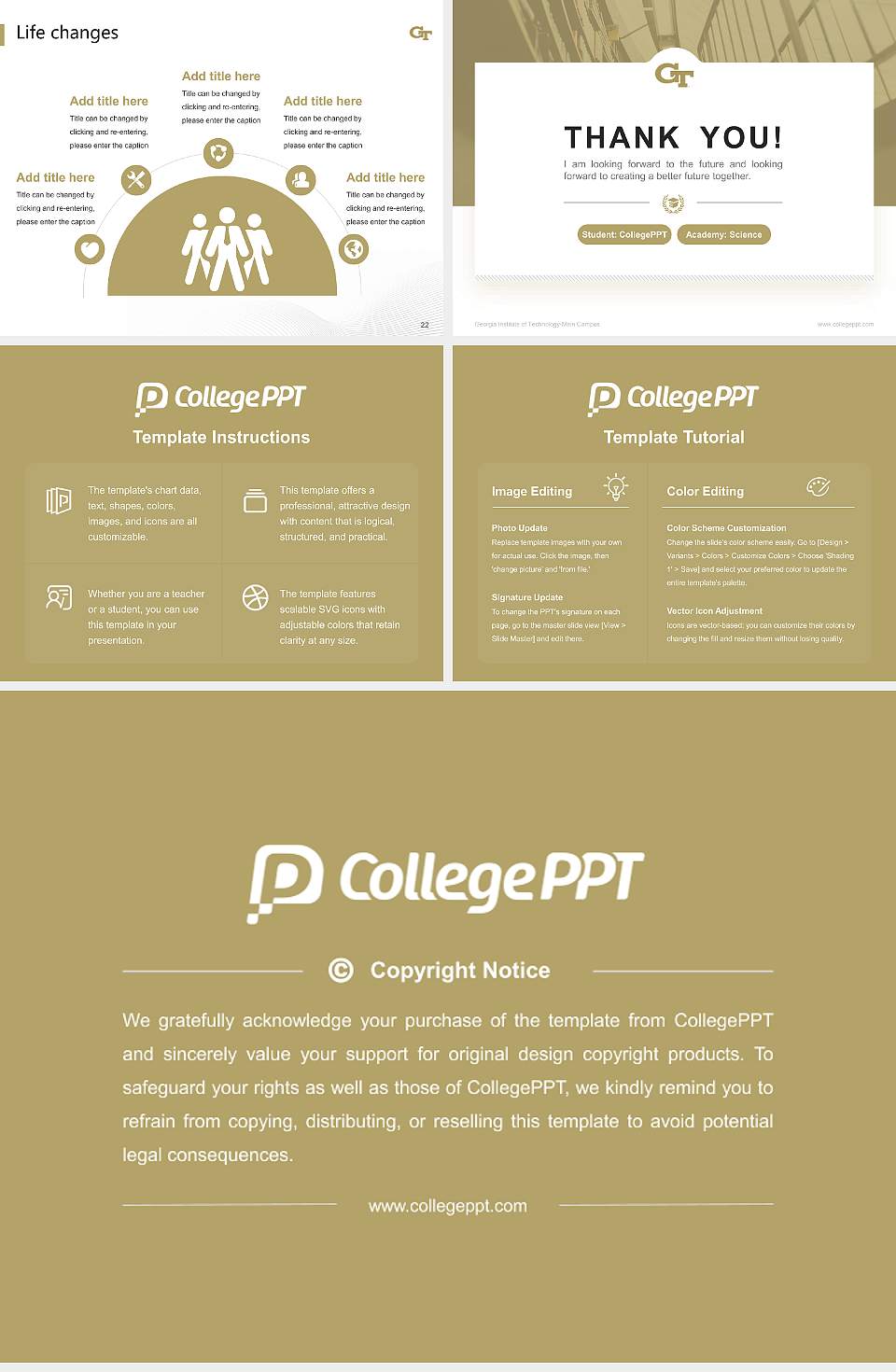 Georgia Institute of Technology-Main Campus National Scholarship Defense PPT Template4:3 ratio PPT effect preview image4