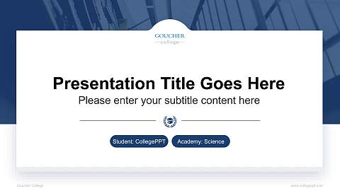 Goucher College National Scholarship Defense PPT Template
