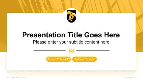 Framingham State University National Scholarship Defense PPT Template