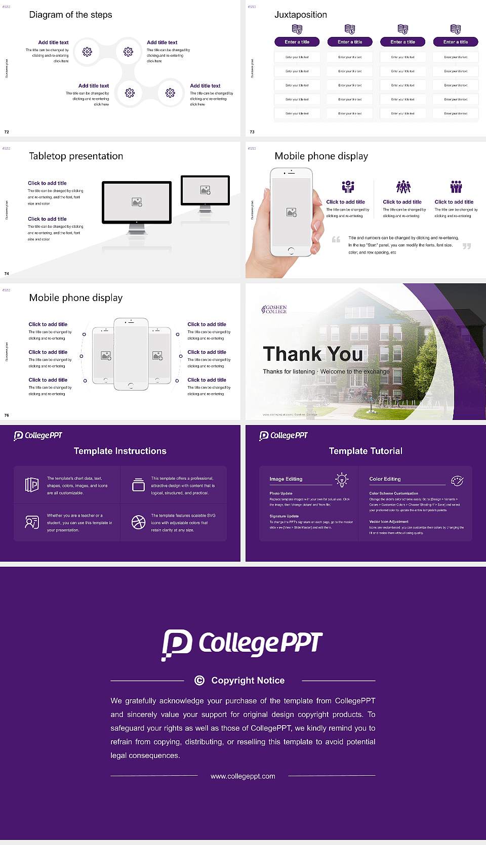 Goshen College Competition/Entrepreneurship Contest PPT Template16:9 ratio PPT effect preview image9