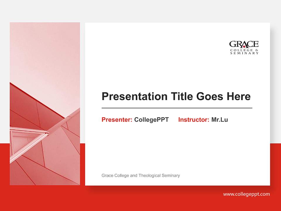 Grace College and Theological Seminary General Purpose PPT Template4:3 ratio PPT effect preview image6