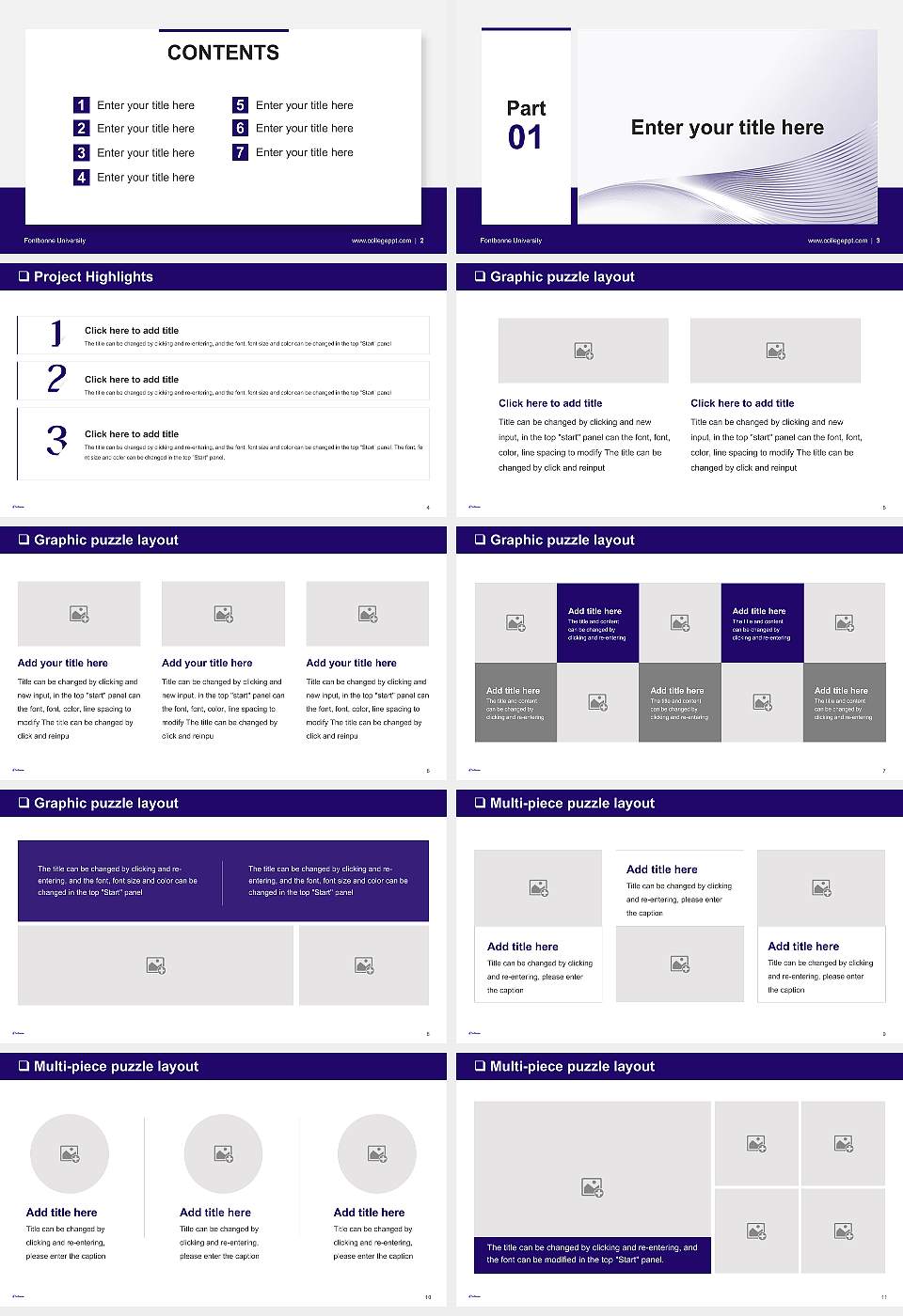 Fontbonne University General Purpose PPT Template16:9 ratio PPT effect preview image2