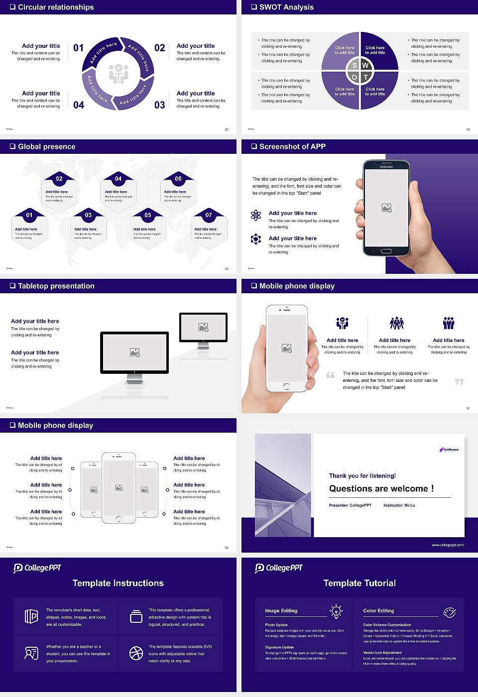 Fontbonne University General Purpose PPT Template16:9 ratio PPT effect preview image5