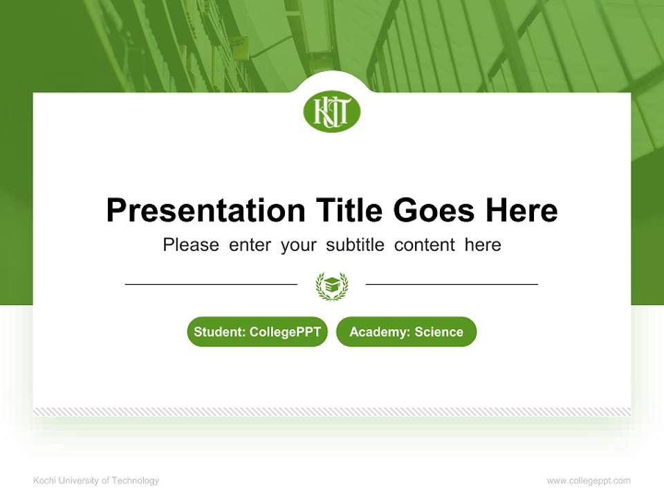 Kochi University of Technology National Scholarship Defense PPT Template4:3 ratio PPT effect preview image4
