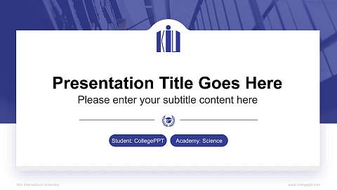 Kibi International University National Scholarship Defense PPT Template