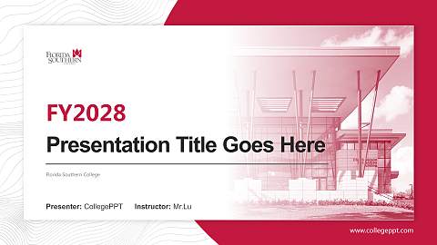 Florida Southern College Academic Presentation/Research Findings Report PPT Template