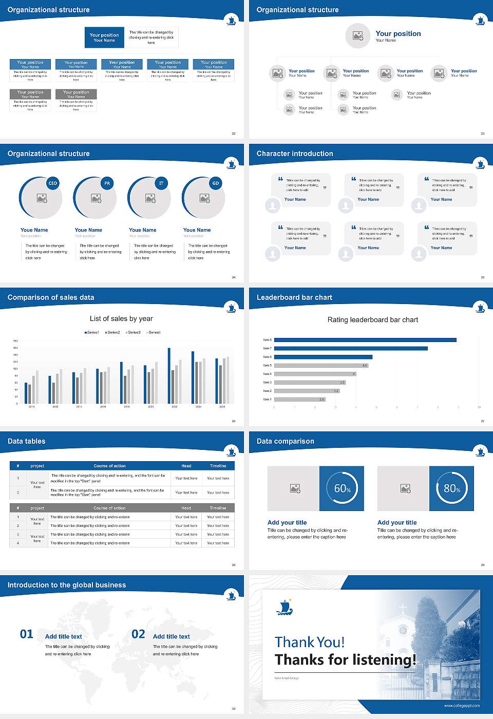 Kobe Kaisei College Academic Presentation/Research Findings Report PPT Template16:9 ratio PPT effect preview image4
