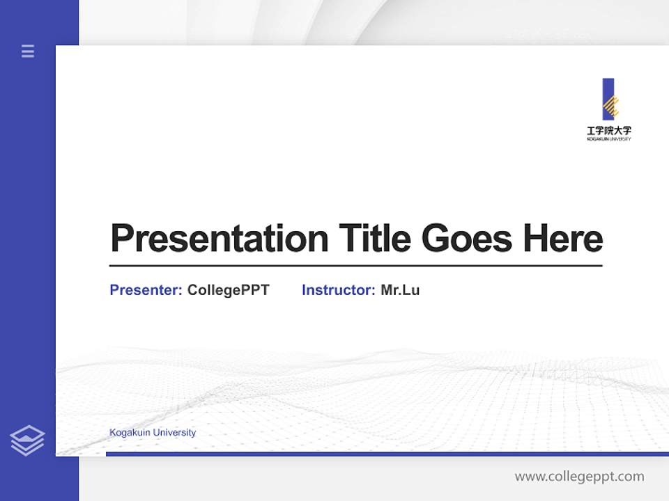 Kogakuin University Thesis Proposal/Graduation Defense PPT Template4:3 ratio PPT effect preview image5