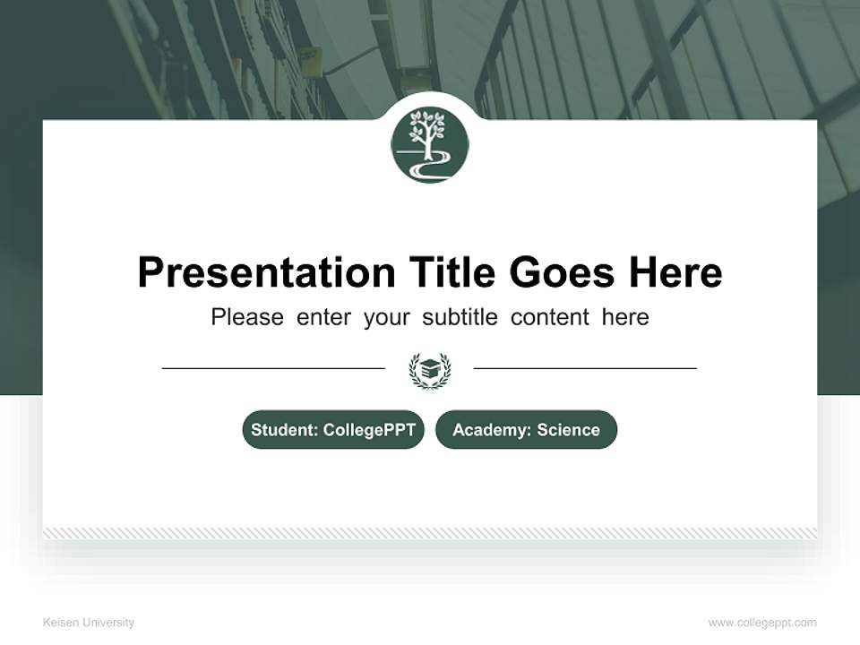 Keisen University National Scholarship Defense PPT Template4:3 ratio PPT effect preview image4