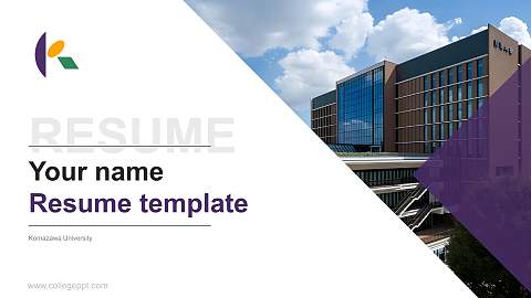 Komazawa University Resume PPT Template