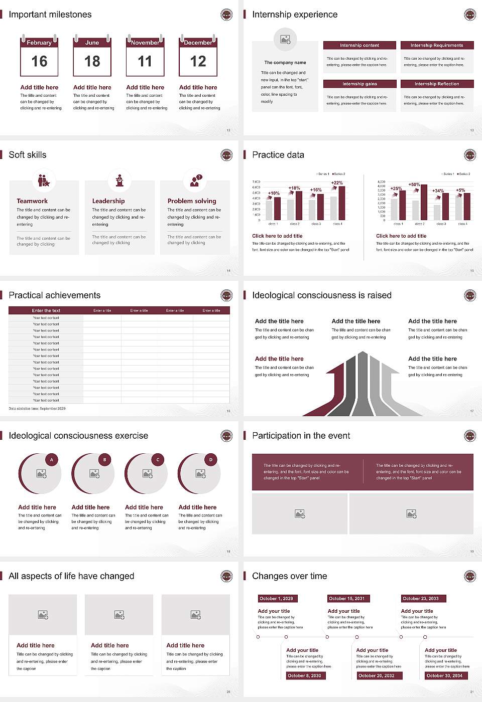 Florida State University National Scholarship Defense PPT Template16:9 ratio PPT effect preview image3