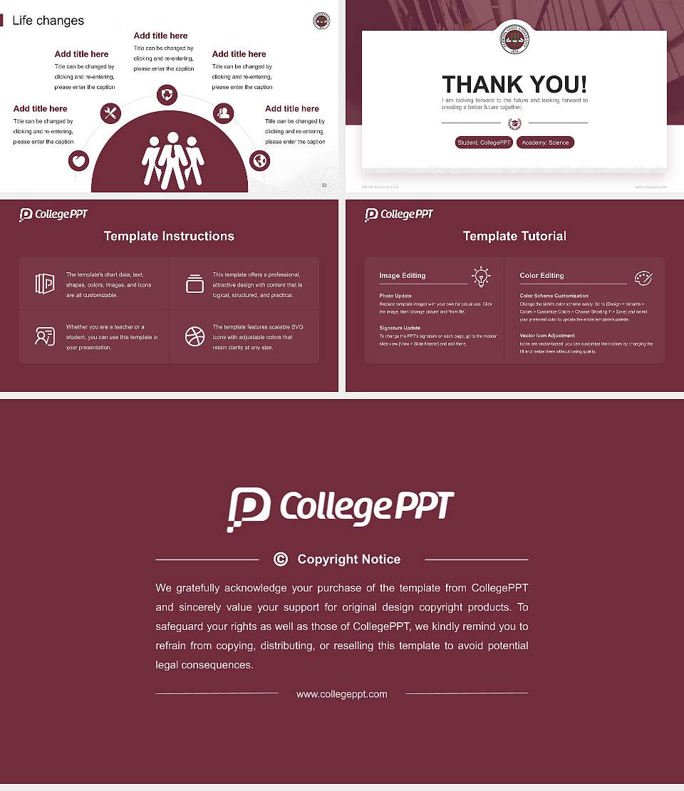 Florida State University National Scholarship Defense PPT Template16:9 ratio PPT effect preview image4
