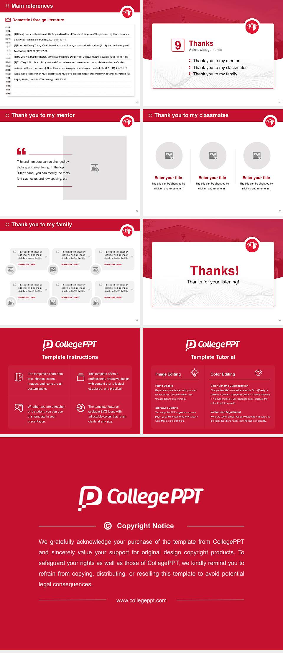 Florida College Graduation Thesis Defense PPT Template4:3 ratio PPT effect preview image7