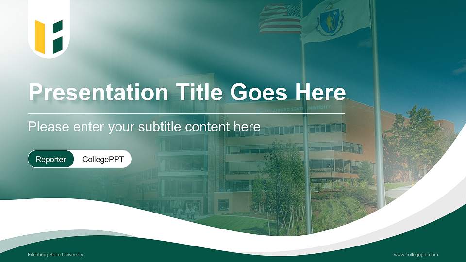 Fitchburg State University Lecture Sharing and Networking Event PPT Template16:9 ratio PPT effect preview image
