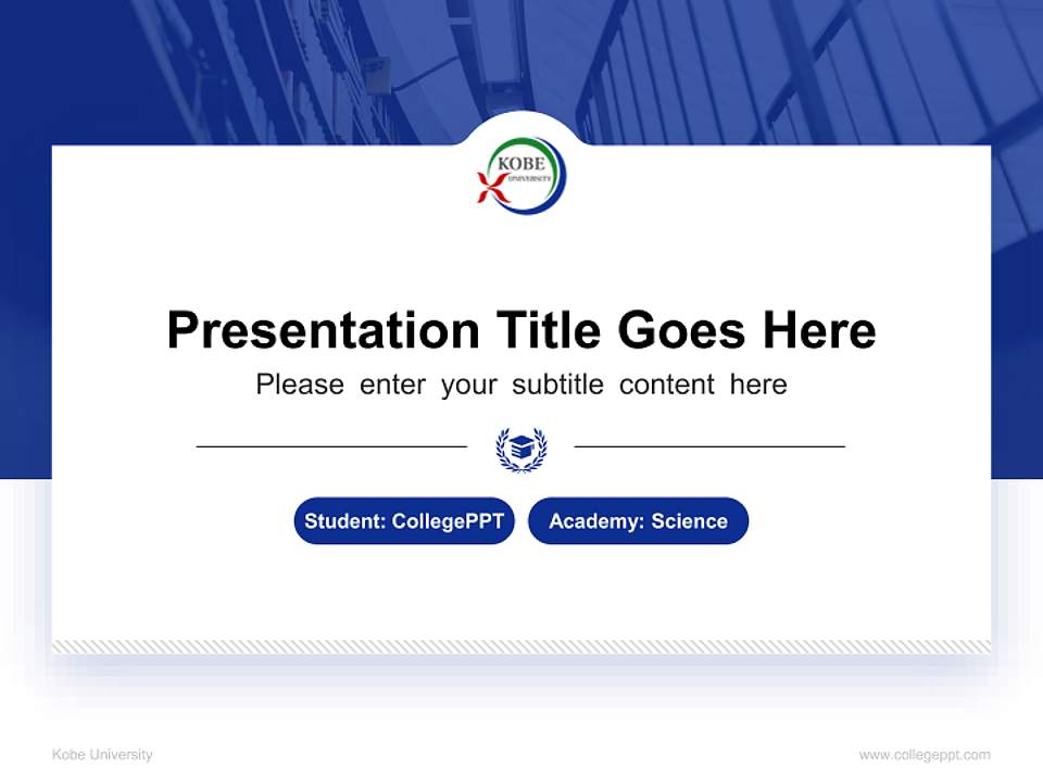 Kobe University National Scholarship Defense PPT Template4:3 ratio PPT effect preview image4