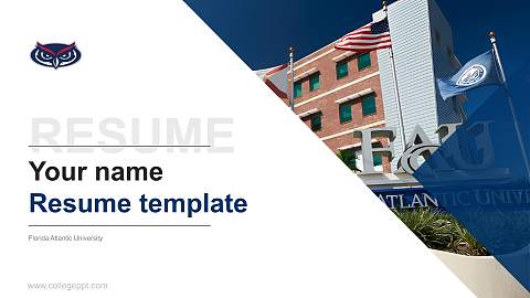 Florida Atlantic University Resume PPT Template