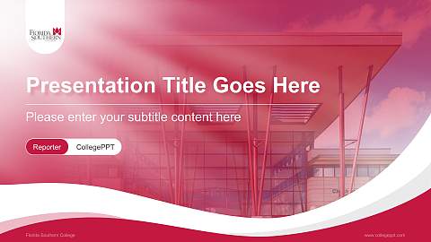 Florida Southern College Lecture Sharing and Networking Event PPT Template
