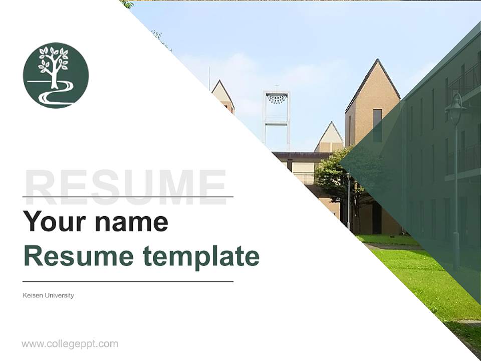 Keisen University Resume PPT Template4:3 ratio PPT effect preview image5