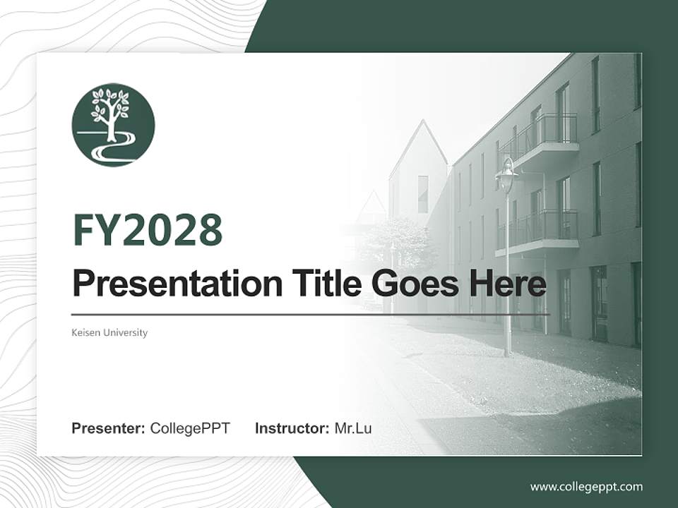 Keisen University Academic Presentation/Research Findings Report PPT Template4:3 ratio PPT effect preview image5