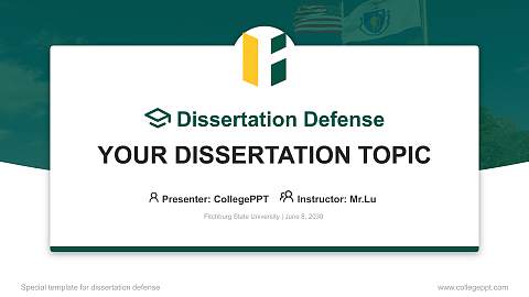 Fitchburg State University Graduation Thesis Defense PPT Template