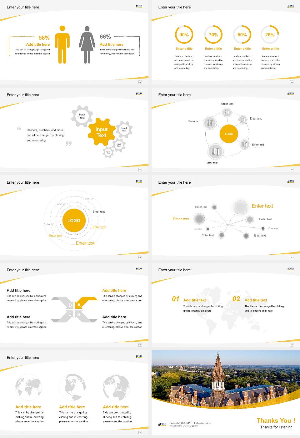 Fisk University Course/Courseware Creation PPT Template16:9 ratio PPT effect preview image4
