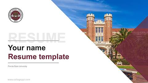 Florida State University Resume PPT Template