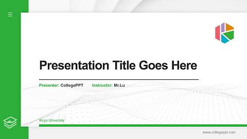 Kiryu University Thesis Proposal/Graduation Defense PPT Template
