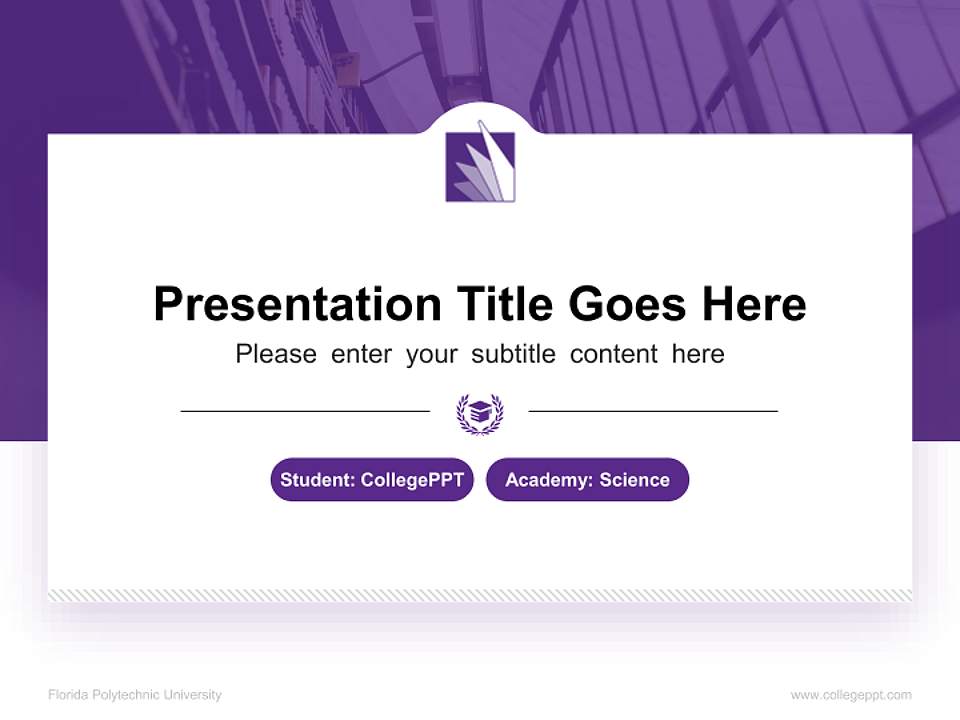 Florida Polytechnic University National Scholarship Defense PPT Template4:3 ratio PPT effect preview image4